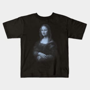 Mona Lisa in Blue Kids T-Shirt